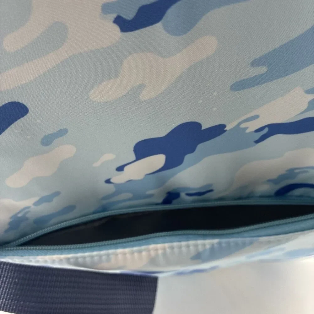 camolauge back pack with lunch bag light blue  nylon large capacity school